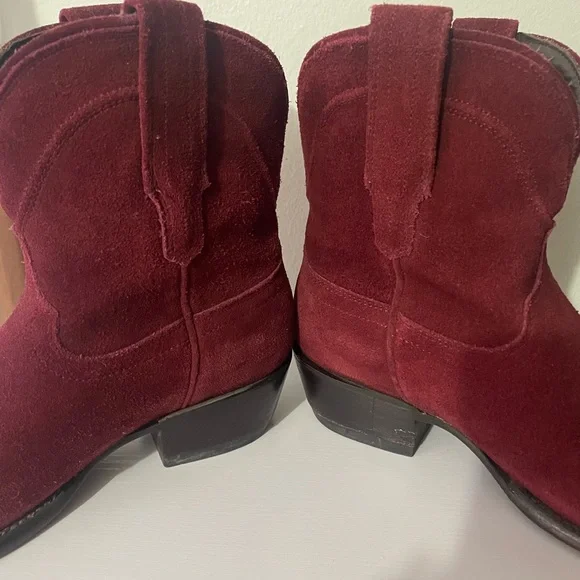 Tecovas Maroon Suede Boots - Picture 7 of 10
